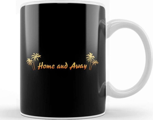 Retro Home And Away Logo Kupa Bardak Porselen