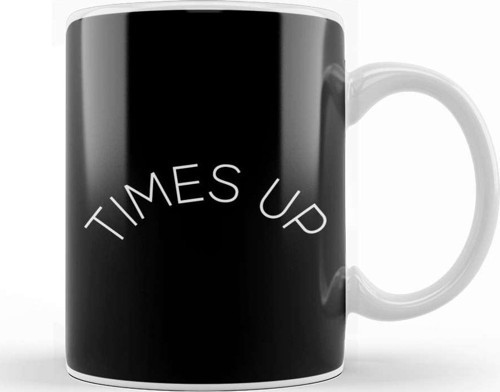 Times Up Crescent Slogan Kupa Bardak Porselen