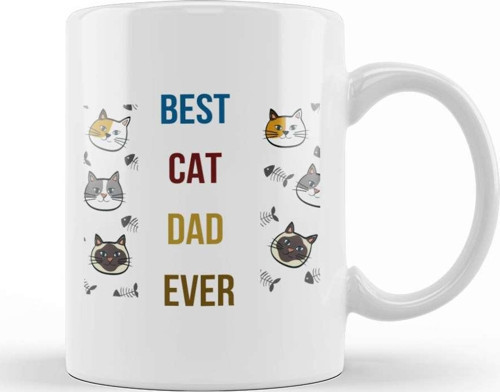 Best Cat Dad Ever 04 Kupa Bardak Porselen