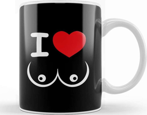 I Love Boobs Boobies Kupa Bardak Porselen