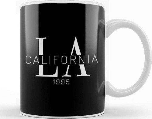La California Slogan Kupa Bardak Porselen