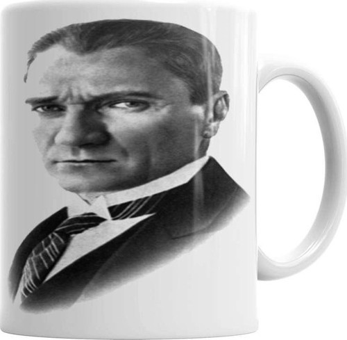 Mustafa Kemal Atatürk 1 Kupa Bardak Porselen