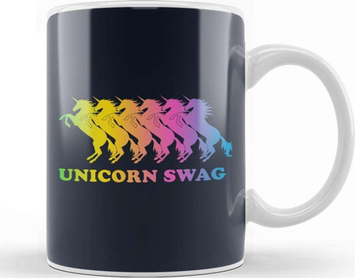 Unicorn Rainbow Swag Kupa Bardak Porselen