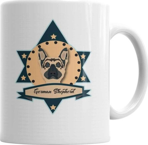Pastor Alemao Pug Köpek Kupa Bardak Porselen