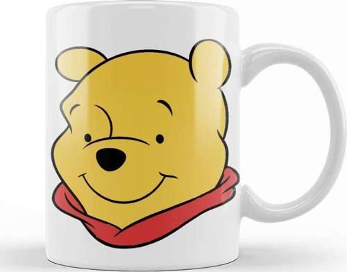 Winnie The Pooh Head Kupa Bardak Porselen