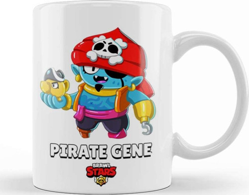 Brawl Stars Pırate Gene Kupa Bardak Porselen