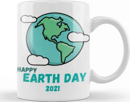 Happy Earth Day 2021 Kupa Bardak Porselen