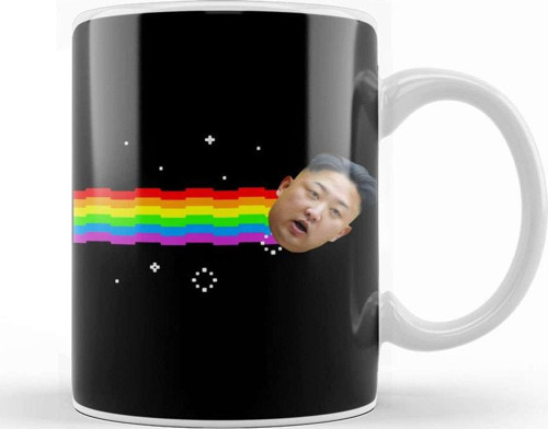 Kim Jong Un Nyan Cat Kupa Bardak Porselen