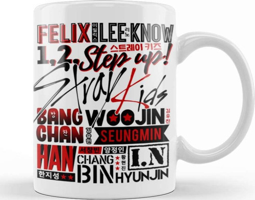 Stray Kids Font Collage Kupa Bardak Porselen