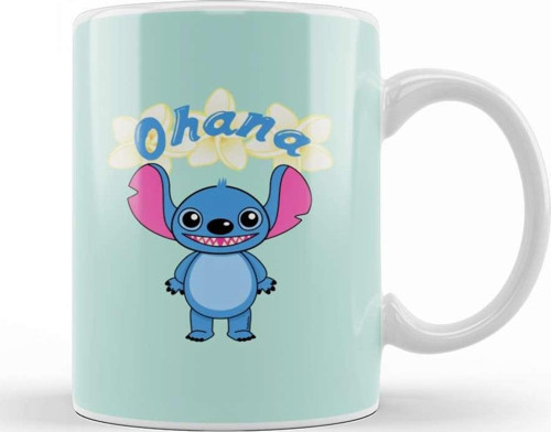 Cute Alien Stitch Ohana Kupa Bardak Porselen
