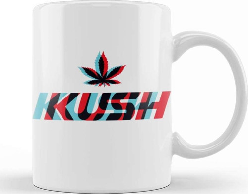 Marijuana Kush Hologram Kupa Bardak Porselen