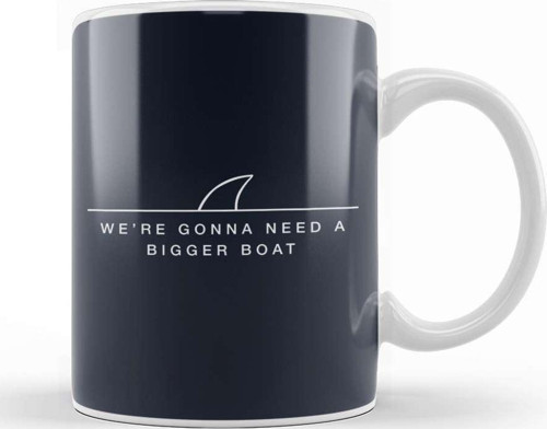Jaws Boat Quote Minimal Kupa Bardak Porselen