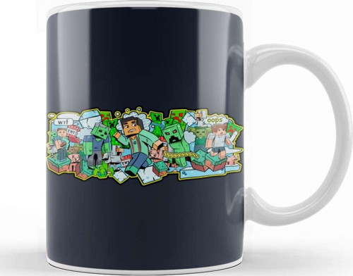 Minecraft Universe Game Kupa Bardak Porselen