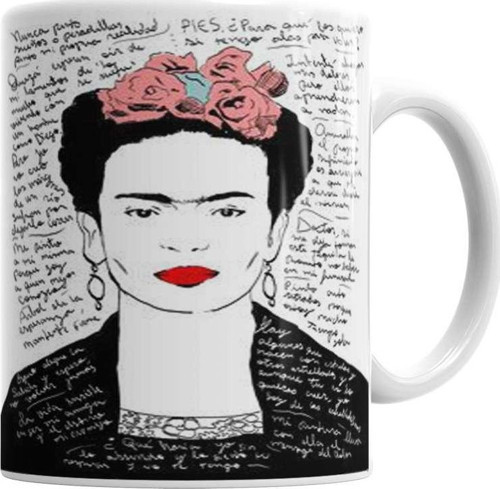 Frida Kahlo Kırmızı Kupa Bardak Porselen