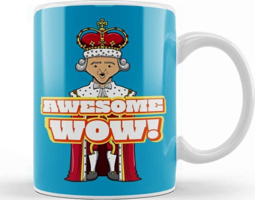 Awesome Wow King George Kupa Bardak Porselen