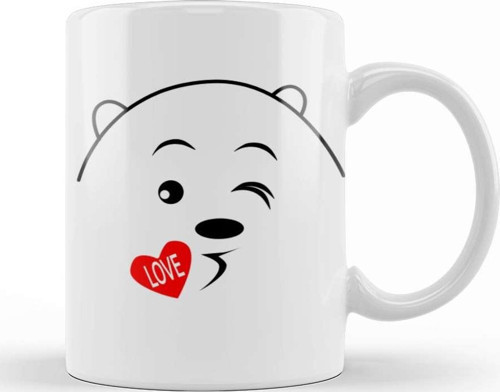 Love Kiss We Bare Bears Kupa Bardak Porselen