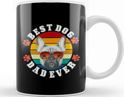 Best Dog Dad Ever Köpek Kupa Bardak Porselen