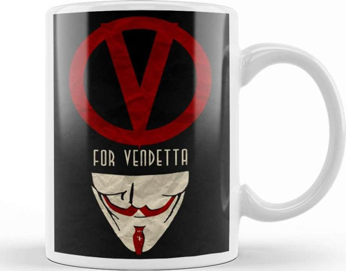 V For Vendetta Afiş Kupa Bardak Porselen