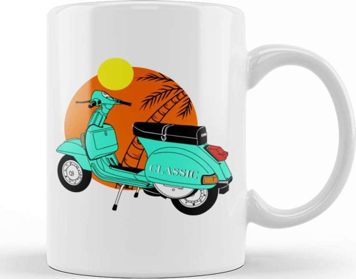 Classic Taste Vespa Kupa Bardak Porselen