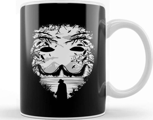 Guy Fawkes Mask Collage Kupa Bardak Porselen