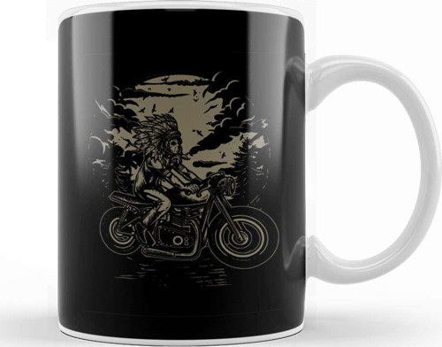 Indian Chief Motorcycle Kupa Bardak Porselen