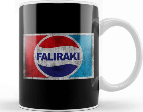 Faliraki Pepsi Logo Kupa Bardak Porselen