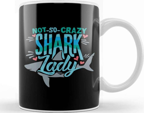 Not So Crazy Shark Lady Kupa Bardak Porselen
