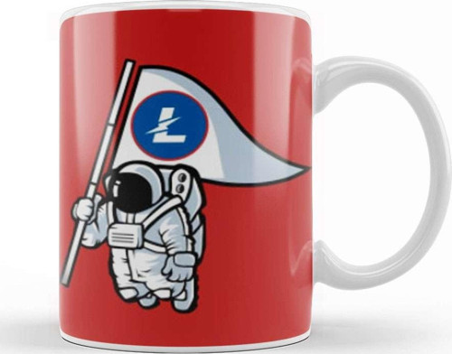 Litecointothe Moon Logo Kupa Bardak Porselen