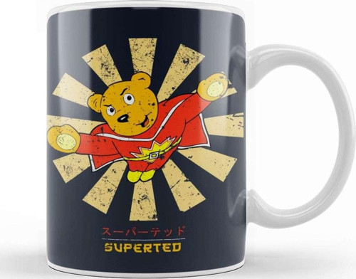 Superted Retro Japanese Kupa Bardak Porselen
