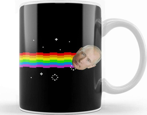 Vladimir Putin Nyan Cat Kupa Bardak Porselen