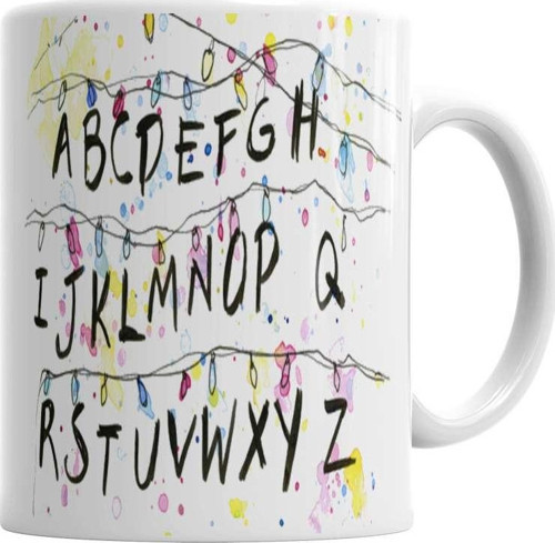 Stranger-Things-Alphabet-Christmas-Lights-9Ok-Mugs Kupa Bardak Porselen