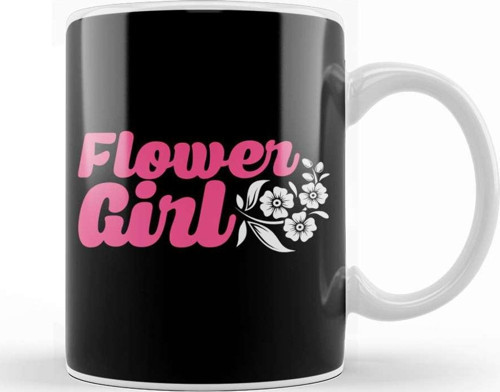 Flower Girl Adorable Wedding Ceremony Cute Flowery Kupa Bardak Porselen
