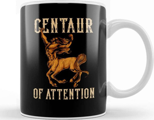 Funny Centaur Of Attention Pun Greek Mythology Pun Kupa Bardak Porselen