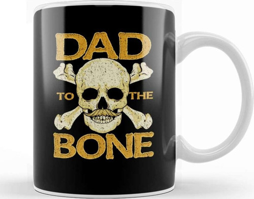 Funny Dad To The Bone Pun Father'S Bad To The Bone Kupa Bardak Porselen