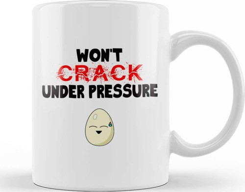 Funny Egg Won'T Crack Under Pressure Strong Person Kupa Bardak Porselen