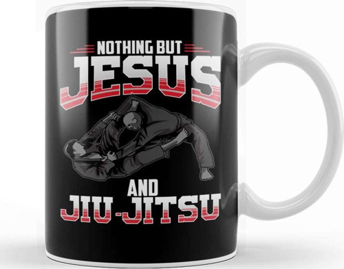 Nothing But Jesus And Jiu Jitsu Mixed Martial Arts Kupa Bardak Porselen