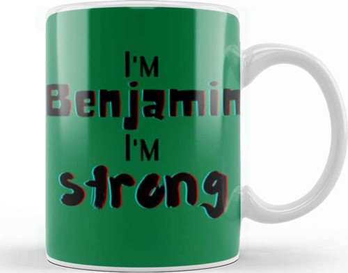 Benjamin Name Custom Design Gift Baby Gift For Him Kupa Bardak Porselen