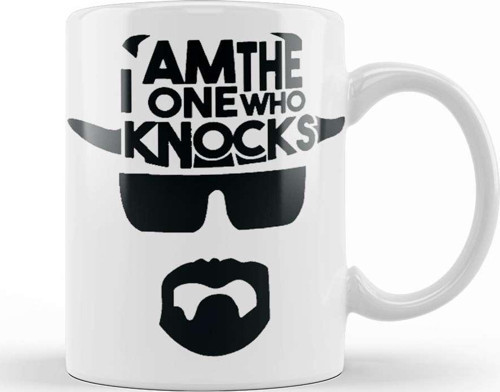 I Am The One Who Konocks Walter White Breaking Bad Kupa Bardak Porselen
