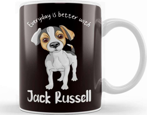 Everyday Better With Jack Russel Terrier Dogs Fans Kupa Bardak Porselen