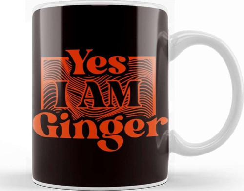 Ginger Girl Redhead Red Orange Hair Irish Red Head Kupa Bardak Porselen