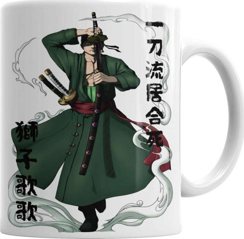 Roronoa Zoro One Piece Kupa Bardak Porselen