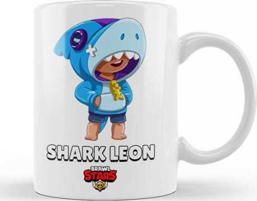 Brawl Stars Shark Leon Kupa Bardak Porselen