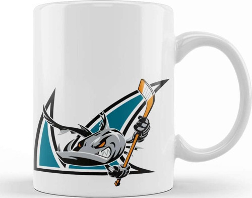 Shark Hockey Team Logo Kupa Bardak Porselen