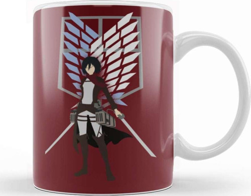 Attack On Titan Mikasa Kupa Bardak Porselen