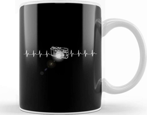 Flashing Camera Photography Heartbeat Photographer Kupa Bardak Porselen