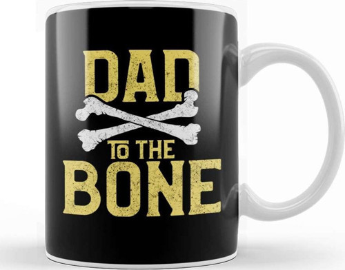 Funny Dad To The Bone Pun Father S Bad To The Bone Kupa Bardak Porselen