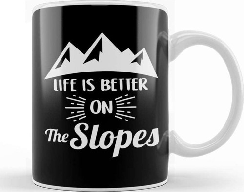 Life Is Better On The Slopes Skiing & Snowboarding Kupa Bardak Porselen