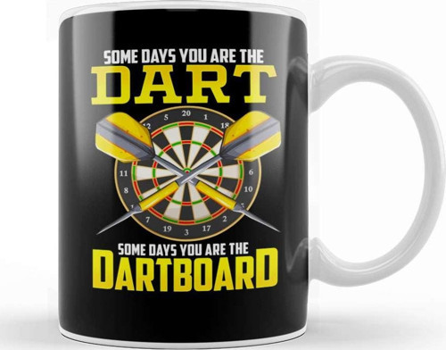 Some Days You Are The Dart Some Days The Dartboard Kupa Bardak Porselen