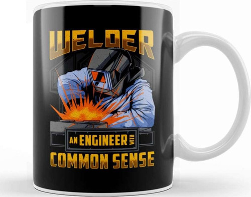 Welder An Engineer With Common Sense Funny Welding Kupa Bardak Porselen
