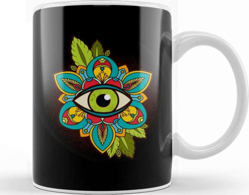 Eye Of Horus Green Eye Kupa Bardak Porselen
